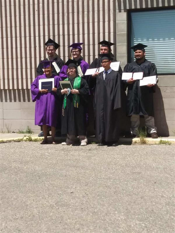 Students with diplomas